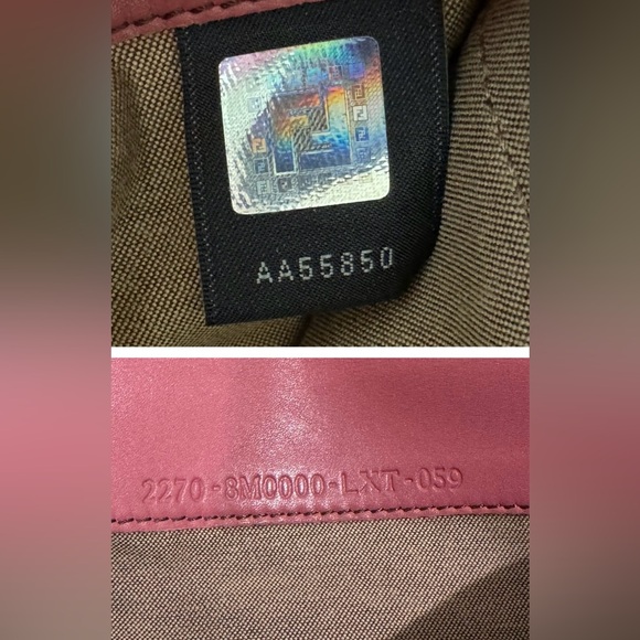 FENDI Zucchino Canvas Pink Leather Bifold Wallet with Fendi dust bag - Picture 10 of 16